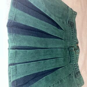 dELiA*s Green and Navy Mini Skirt